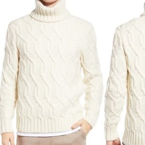 Ted Baker London: Rocer Chunky Roll Neck Wool Blend Sweater